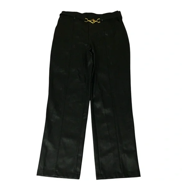 INC Black Vegan Faux Leather High Waisted Pants - Women’s 16 - Picture 7 of 13